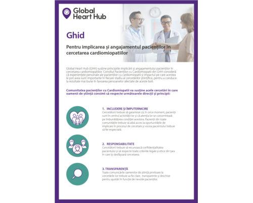 Guiding Principles for Patient Involvement and Engagement in Cardiomyopathy Research (Romanian)