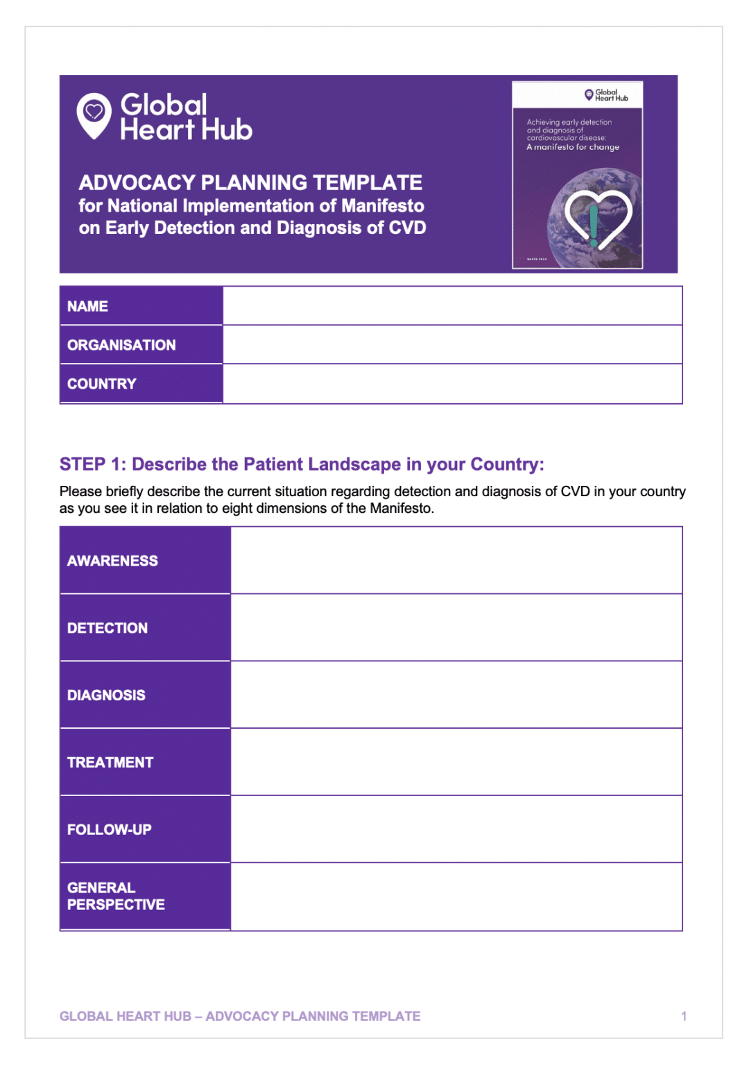 Advocacy Planning Template and Advocacy Planning Evaluation Template ...