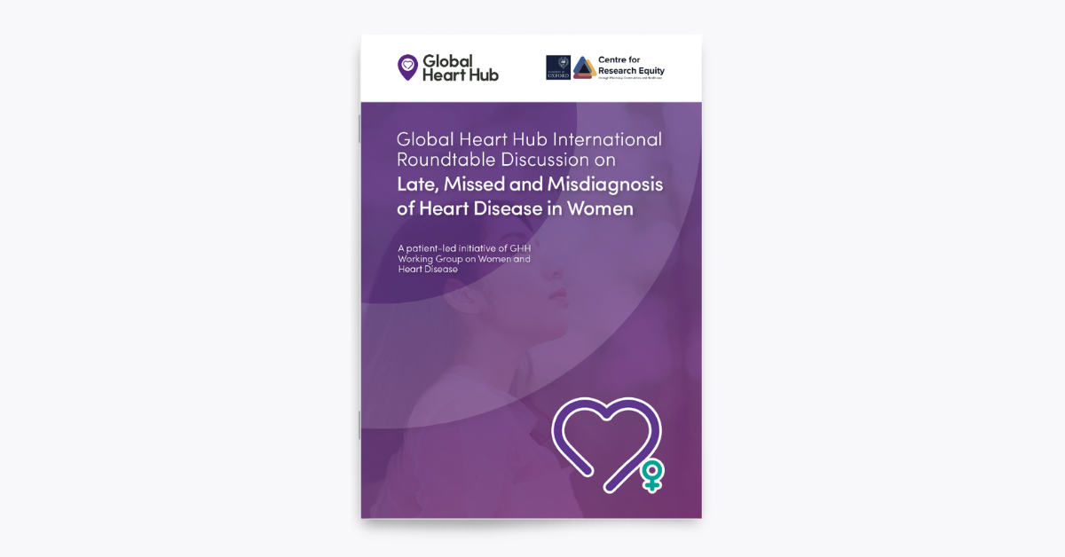 Publication cover image of Global Heart Hub International Roundtable Discussion on Late, Missed and Misdiagnosis of Heart Disease in Women.