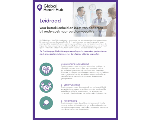 Guiding Principles for Patient Involvement and Engagement in Cardiomyopathy Research (Dutch)
