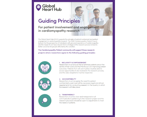 Guiding Principles for Patient Involvement and Engagement in Cardiomyopathy Research (English)