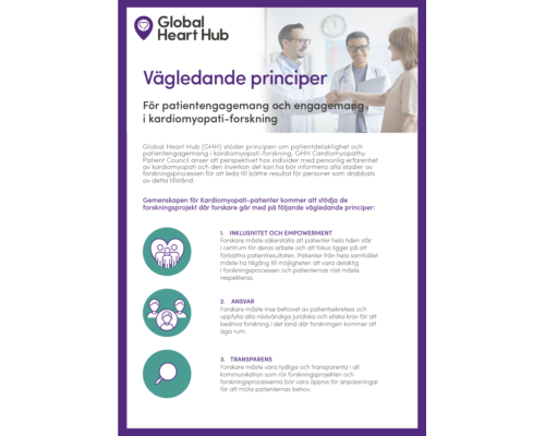 Guiding Principles for Patient Involvement and Engagement in Cardiomyopathy Research (Swedish)